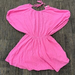 Aerie S pink Golden Hour swim cover up/dress/tunic